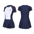Conservative style one-piece swimsuit for sports in colour-matched pattern with high elasticity polyester construction