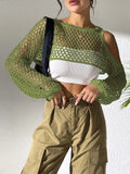 Beach mesh shirt for couples with hollowed navel design in polypropylene fabric