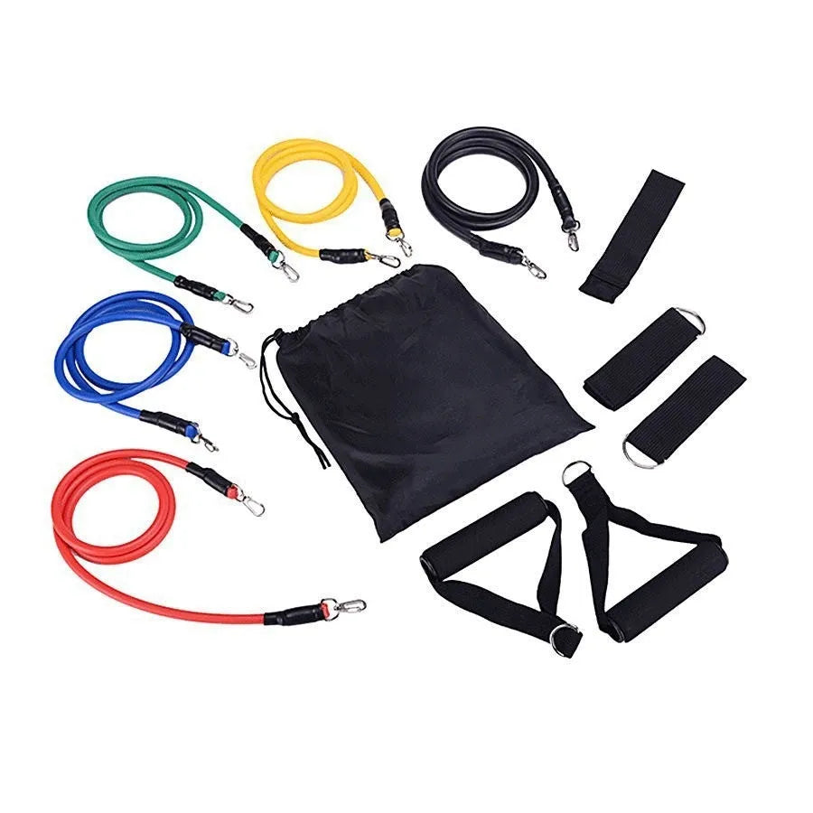Multi-functional door sports set with pulling rope and ABS hook on a door.