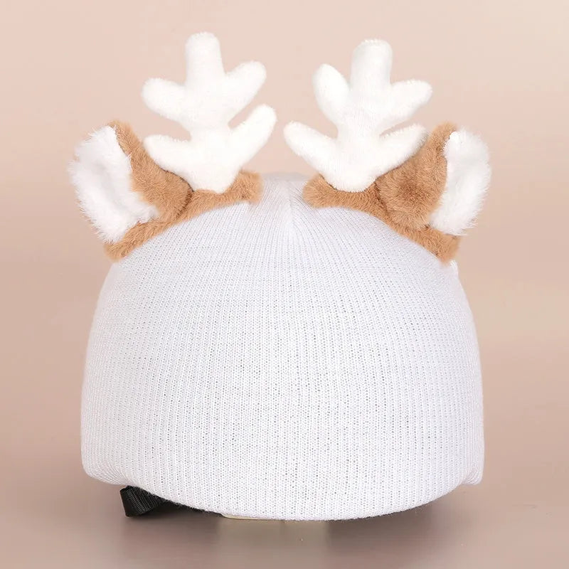 Soft plush cartoon character cover stretched over a pair of black on-ear headphones.