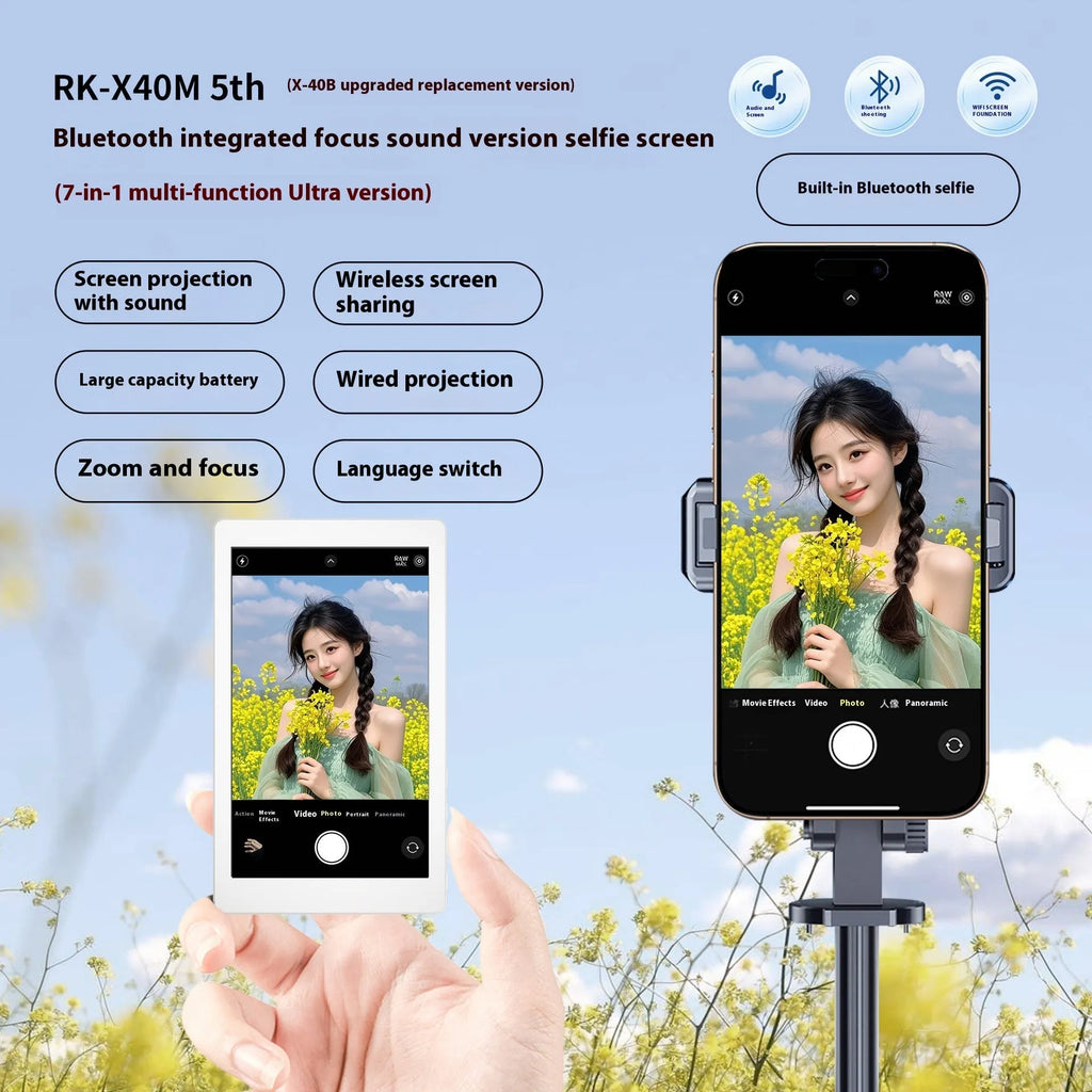 Black magnetic mobile phone projector showing rear mount and compact size