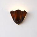 Retro berry glass wall lamp with iron frame, 28x24x13cm, 220V, warm light 3000K, in amber coffee green or white