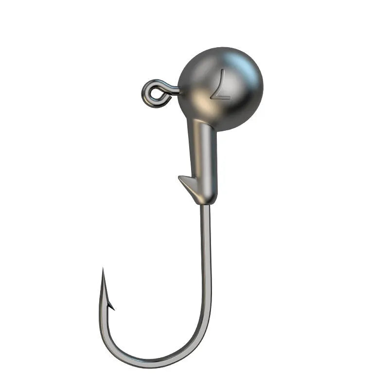 50-piece enhanced jig hook fishing set with strengthened construction and primary colour options