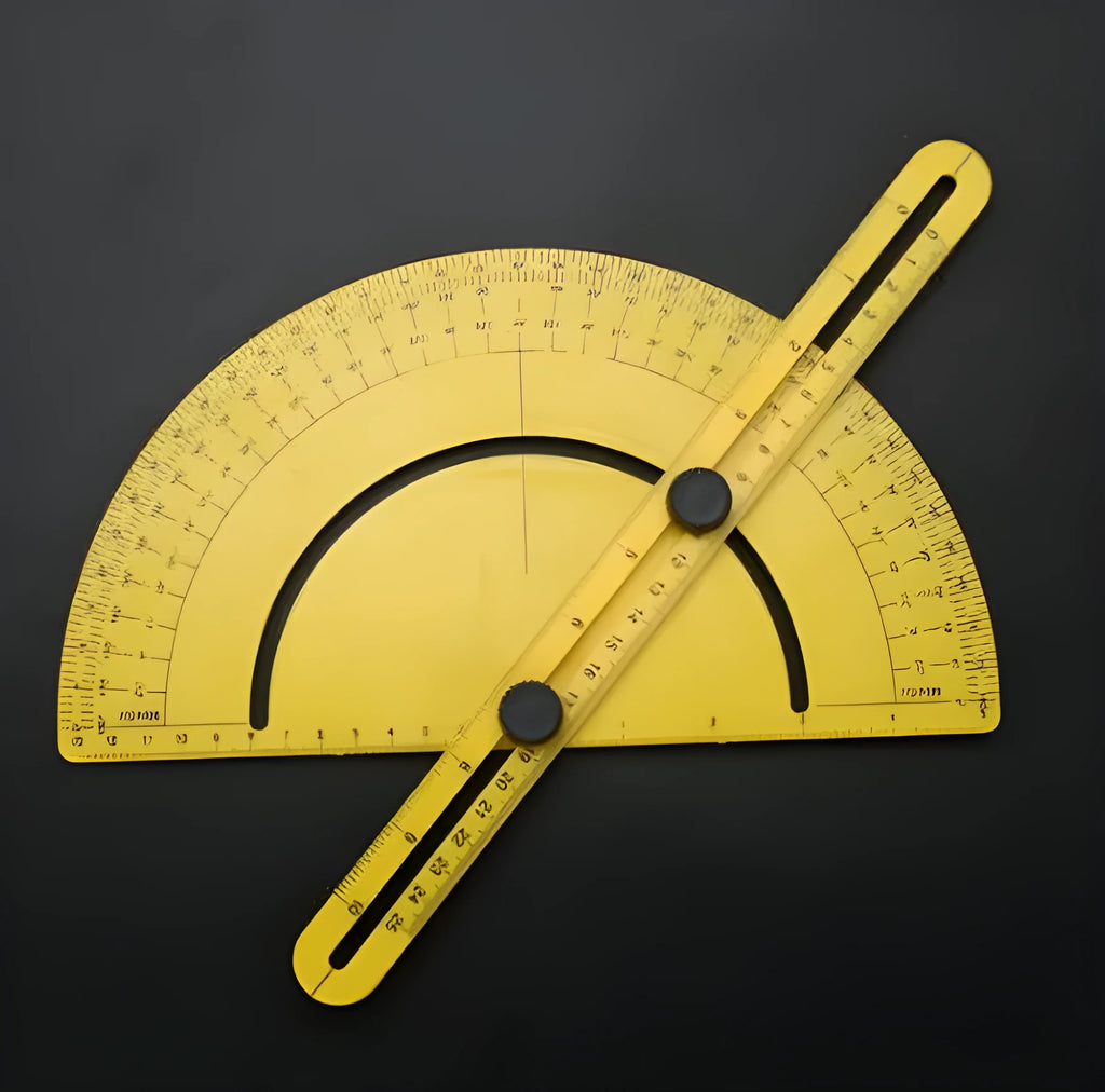 30cm 180-degree plastic carpentry ruler for angle measurement on wood and tiles