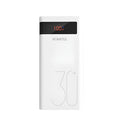White Roman style power bank, 30000 mAh, digital display, multi U port, L167mm x W80mm x H32.8mm