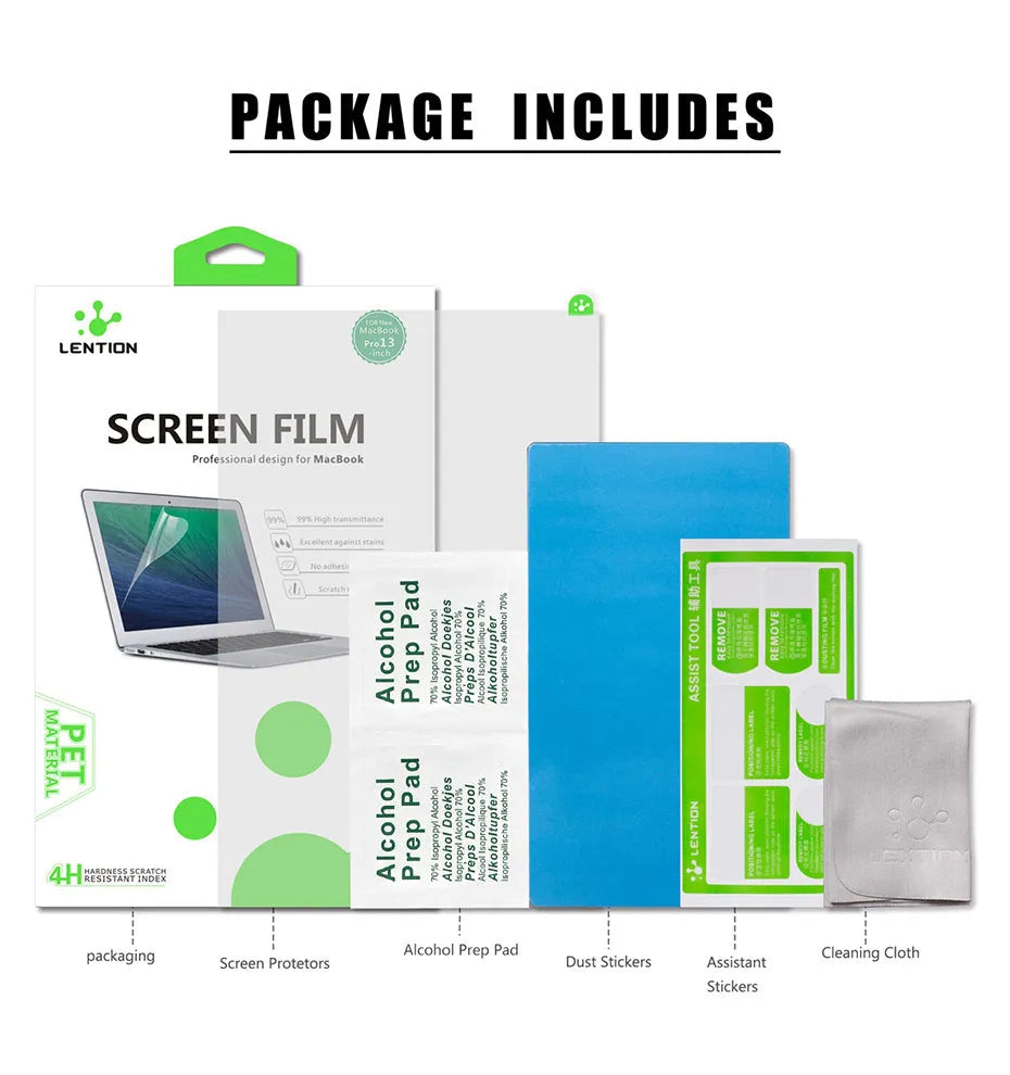 Lansheng matte screen protector film for 13-inch Apple MacBook Pro laptop.