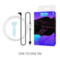 RGB car interior LED light strip with USB power cable and manual controller for colour selection