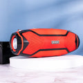 Small portable Bluetooth speaker in choice of five colours with buttons for control and a USB port.