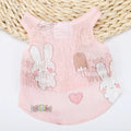 Acrylic pet vest shirt in casual style, shown in Cactus, Pineapple, Rabbit, or Watermelon colour, sizes XS-XXL.