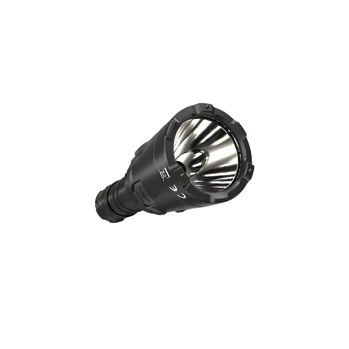 SRT7I standard tactical flashlight with magnetic ring and battery in aluminium alloy body