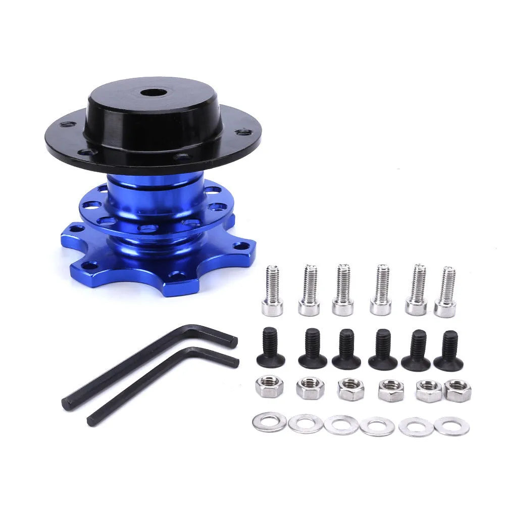 Car steering wheel quick release adapter in various colours for vehicle modification