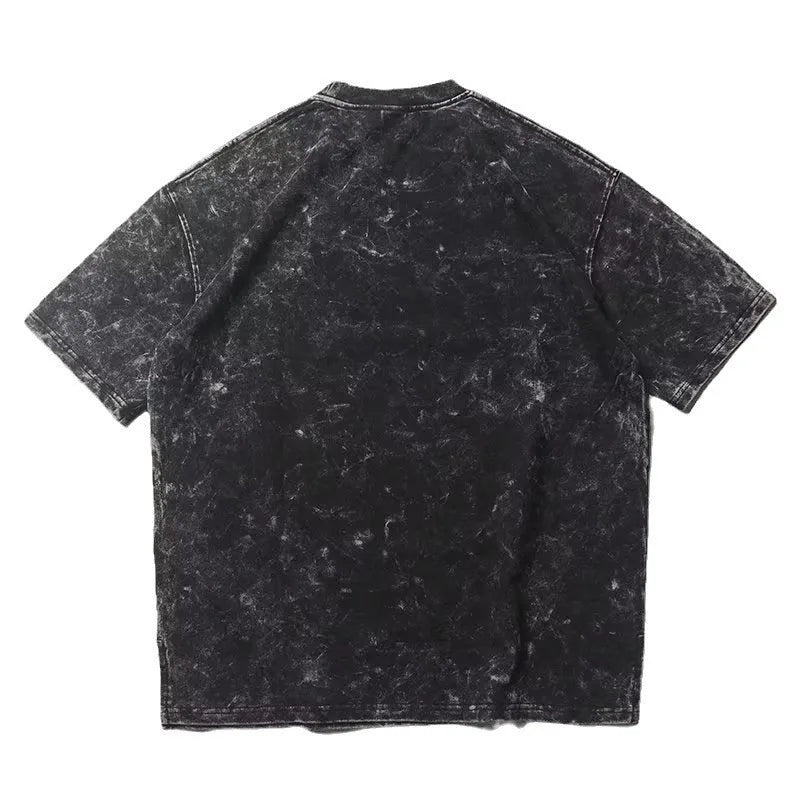 Men's black cotton short-sleeved casual top shown on a plain background