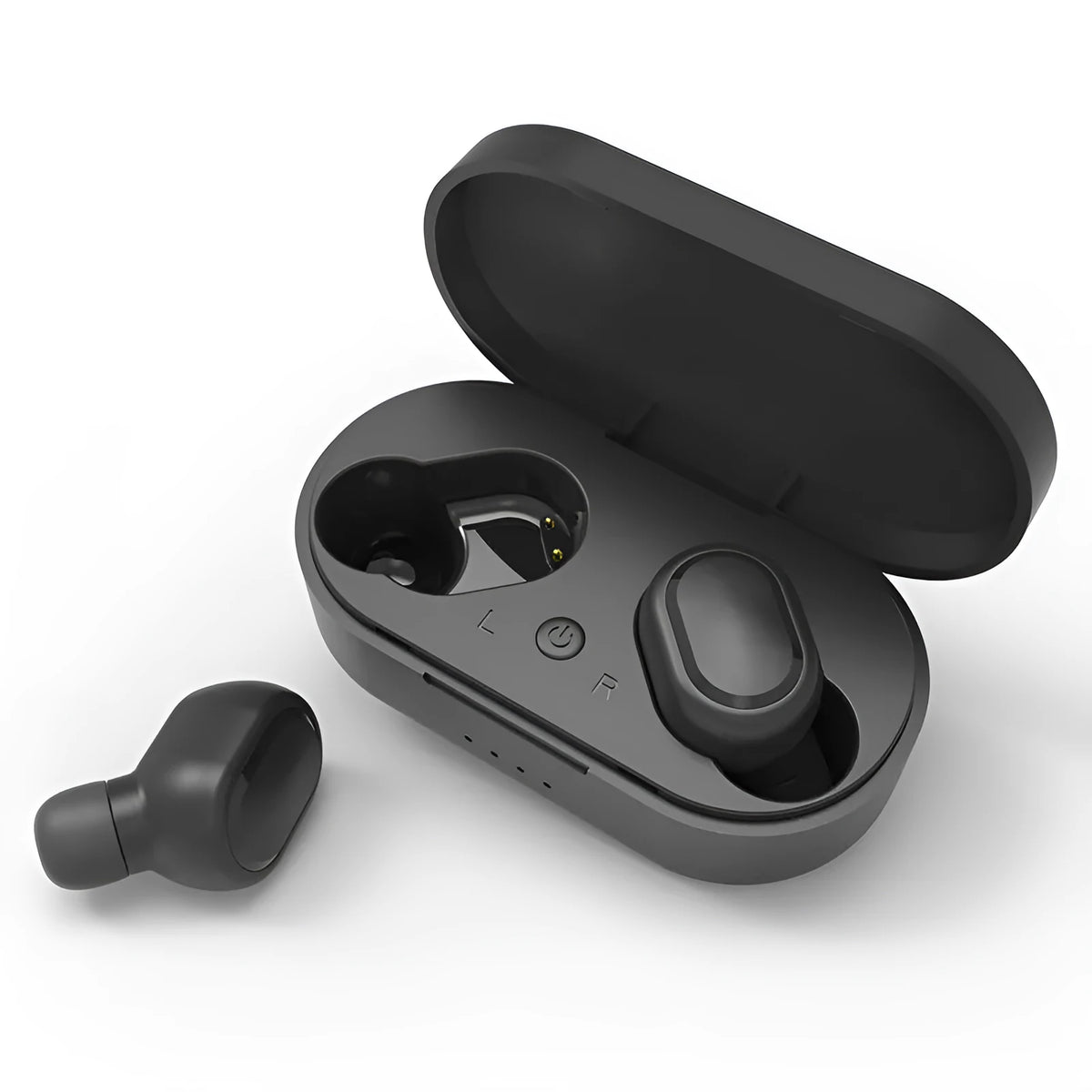 A6S Bluetooth headset, in-ear wireless sports headphone with matte sub-UV finish, shown in black, white, mint green or pink