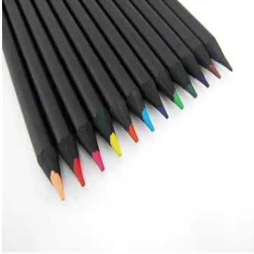 Painting pencil set with first class elm wooden shell, 3.0mm lead, 12 colours, 17.8cm length