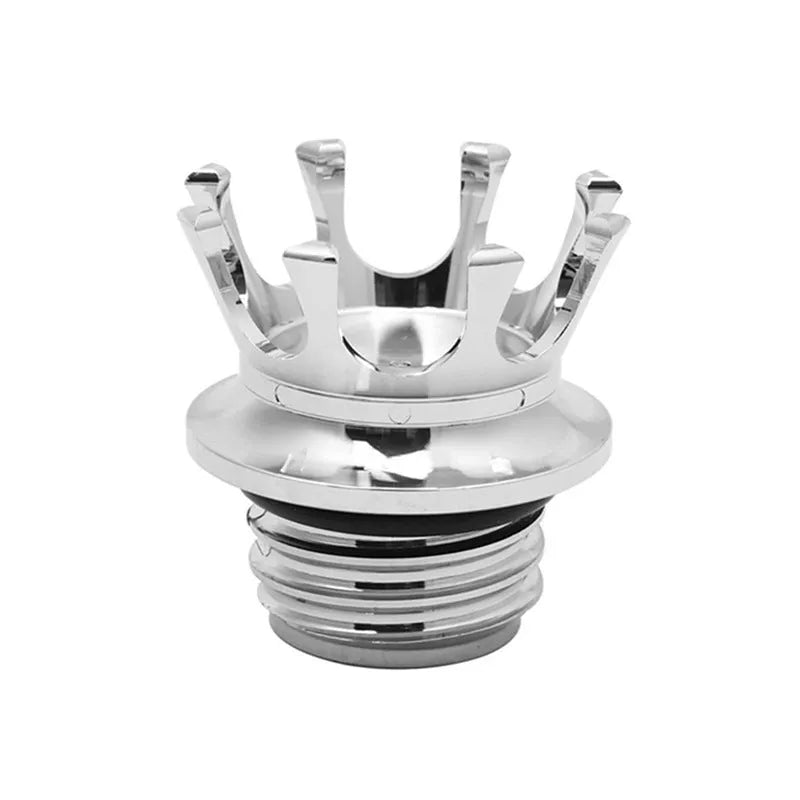 Harley-Davidson Fatty Dai Na Crown aluminium fuel tank cap in black, bronze, gold, electroplated and black/white finishes