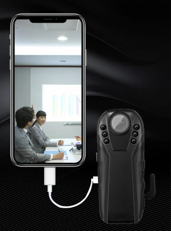 Portable HD 1080P law enforcement recorder with plastic shell, 125° wide angle, and infrared night vision