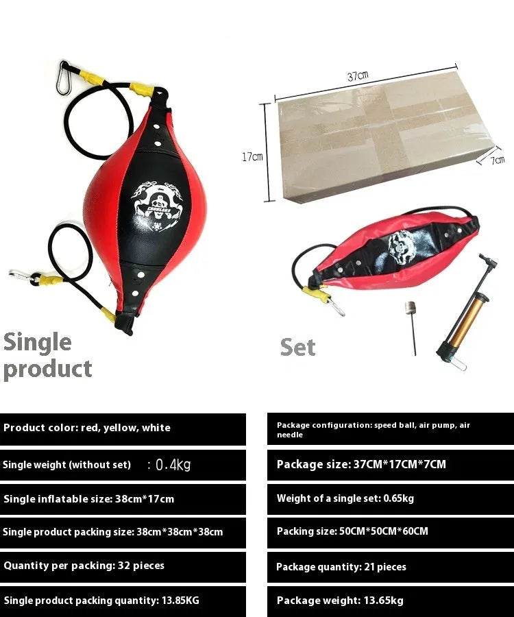 Black and red diamond pattern boxing speed ball with elastic cord hanging mount