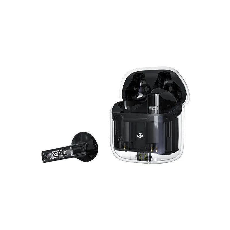 Wireless Bluetooth earbuds in white with charging case, V5.2, Type-C port