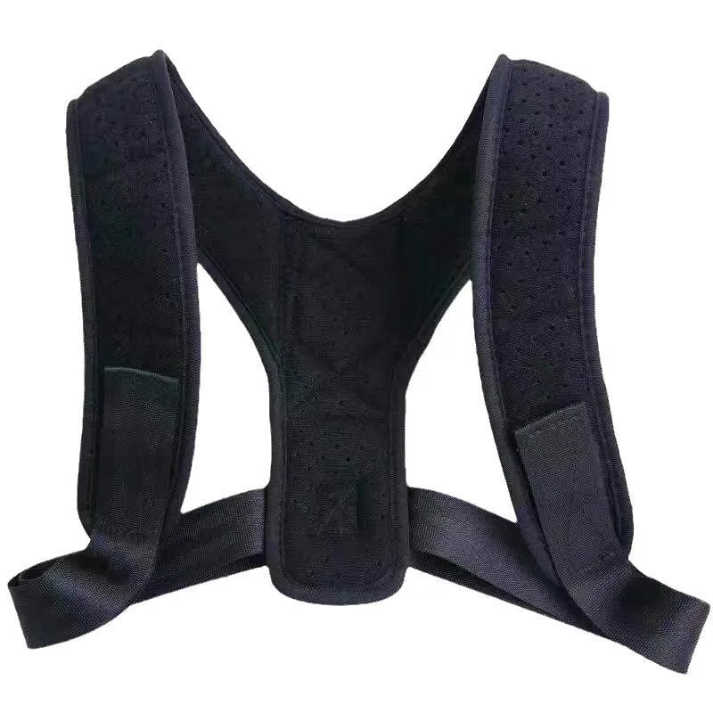 Babaka style nylon back correction posture brace shown on a person, adjustable for anti-humpback support.