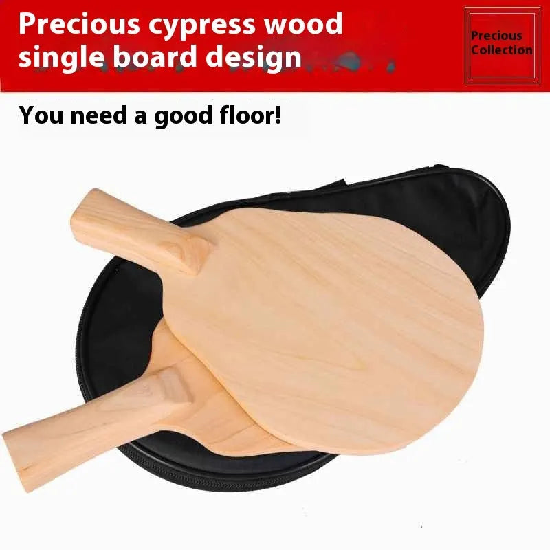 Single layer solid cypress wood table tennis racket bottom plate 6mm with straight CS handle