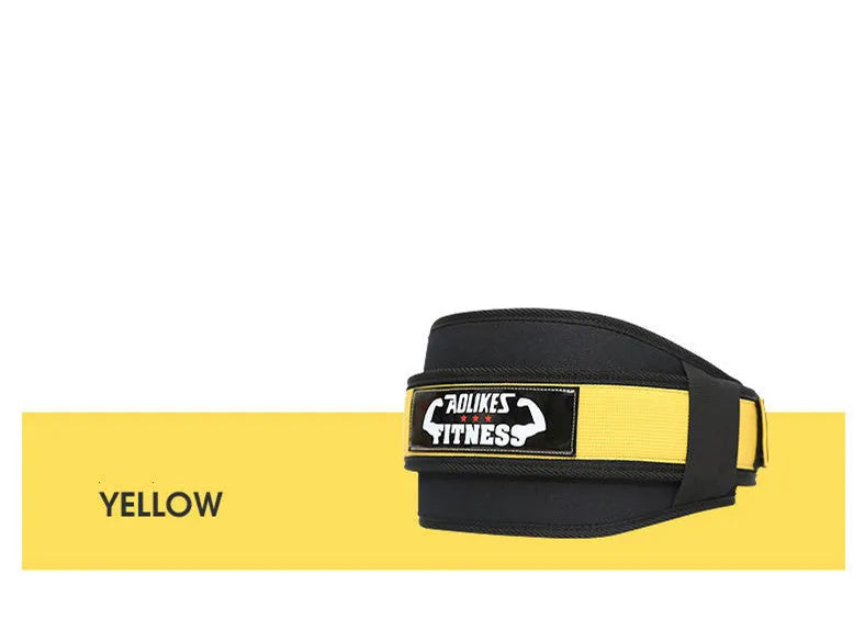 Nylon fitness weightlifting waistband for adults in black, red, or yellow