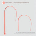 Simulated mouse tail cat toy stick with silicone tail and cat head design