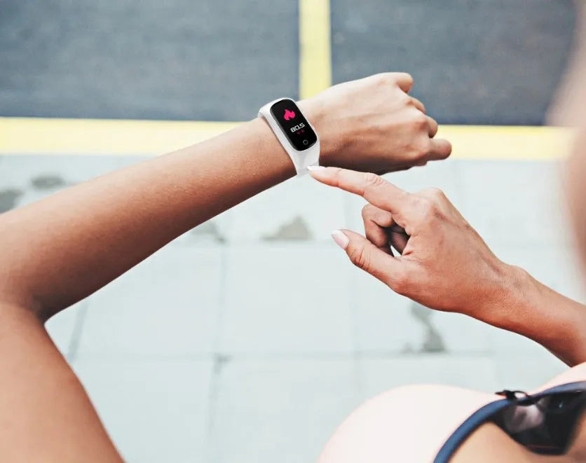 Bluetooth headset smartwatch with sport bracelet, touchscreen, and two wireless earbuds in Black