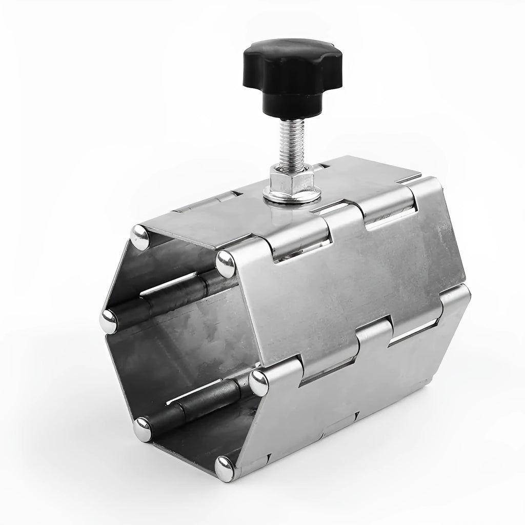 All-metal hinge type tile top height device for paving tile leveling