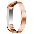 Stainless steel replacement bracelet strap for Fitbit Alta smart watch with deployment buckle clasp.