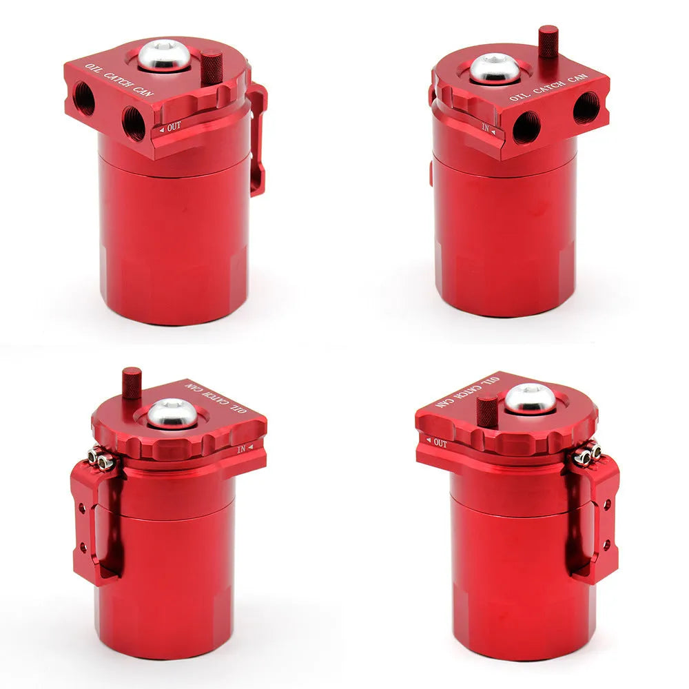 Aluminium alloy engine oil breathable pot for car modification in black, blue, red, and silver colour options