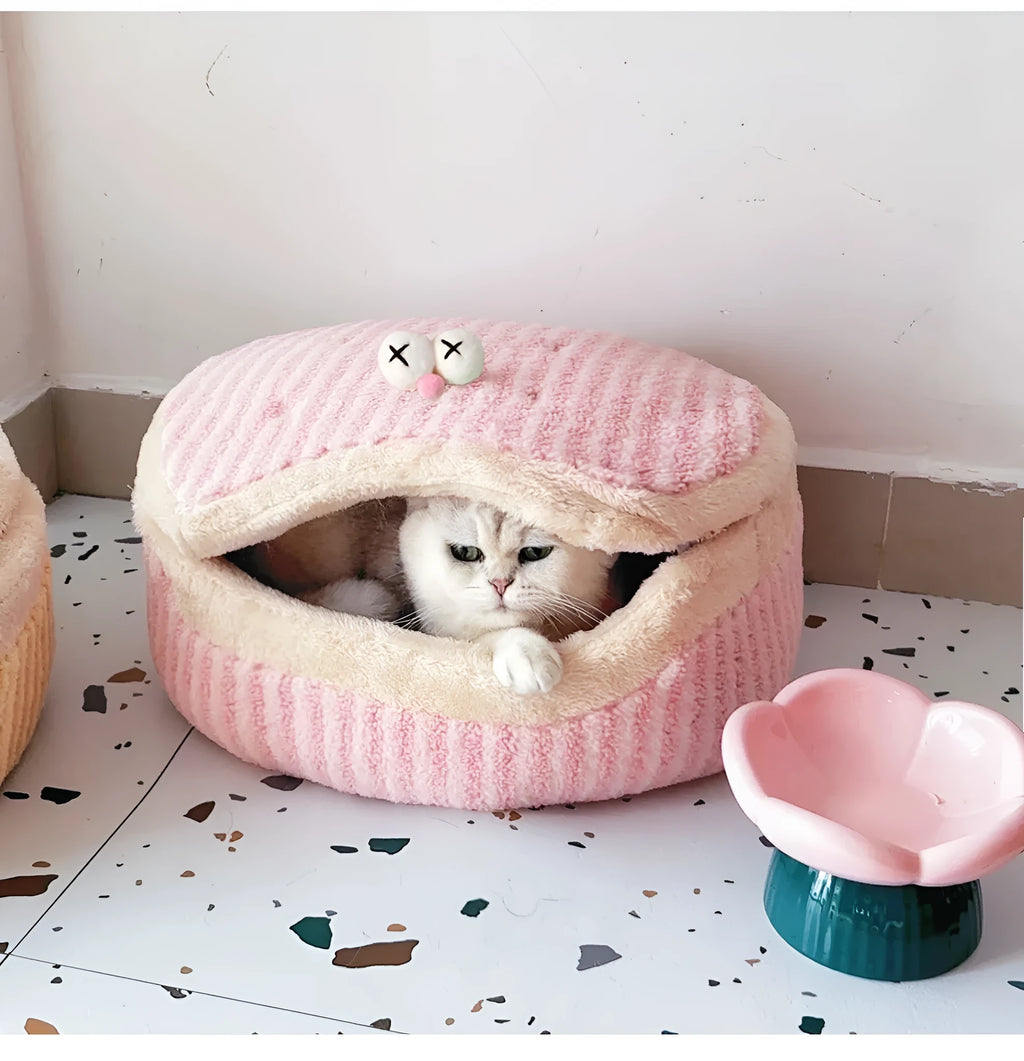 Causeway Braised Sandwich Cat Nest 45cm closed shape cat bed pink