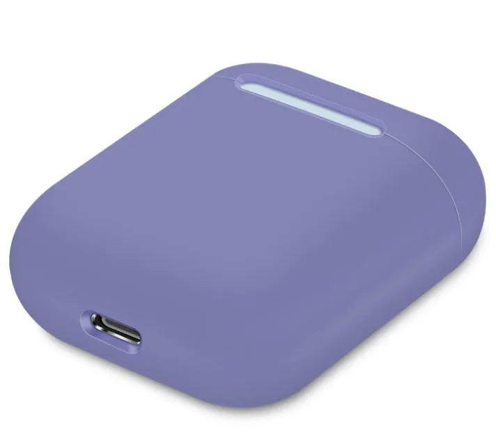 Split-design silicone protective cover for Apple AirPods charging case in a selected solid colour.