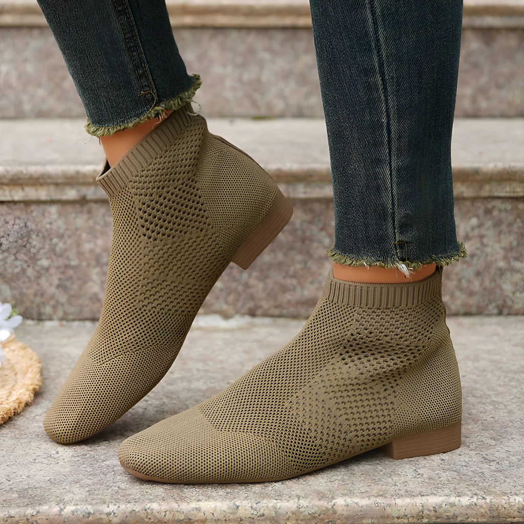 Plus size women's mid calf pointed toe ankle boots with 3-5cm mid heel in black or camel, sizes 36-43