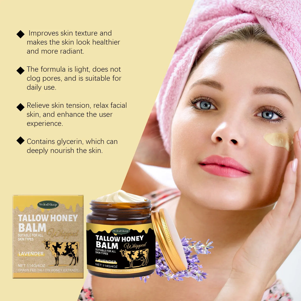 114g jar of Butter Skin Cream moisturiser with honey and lavender extract.