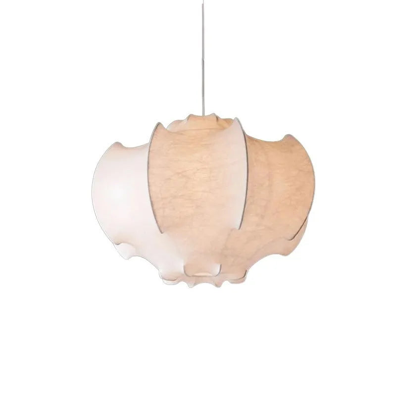 Square silk chandelier with iron frame, 40cm 50cm 60cm sizes, E27 fitting, for bedroom dining room