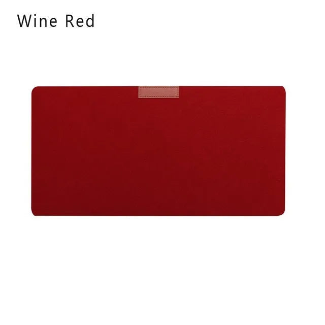 Felt gaming keyboard pad in black colour, 30x60cm size, single-sided felt mouse mat from Jiajia Felt