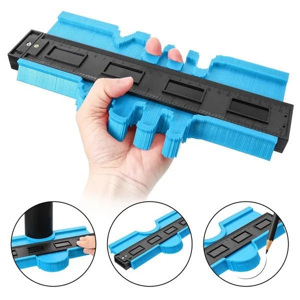 Blue 25cm ABS contour gauge profile duplicator for carpentry measurement