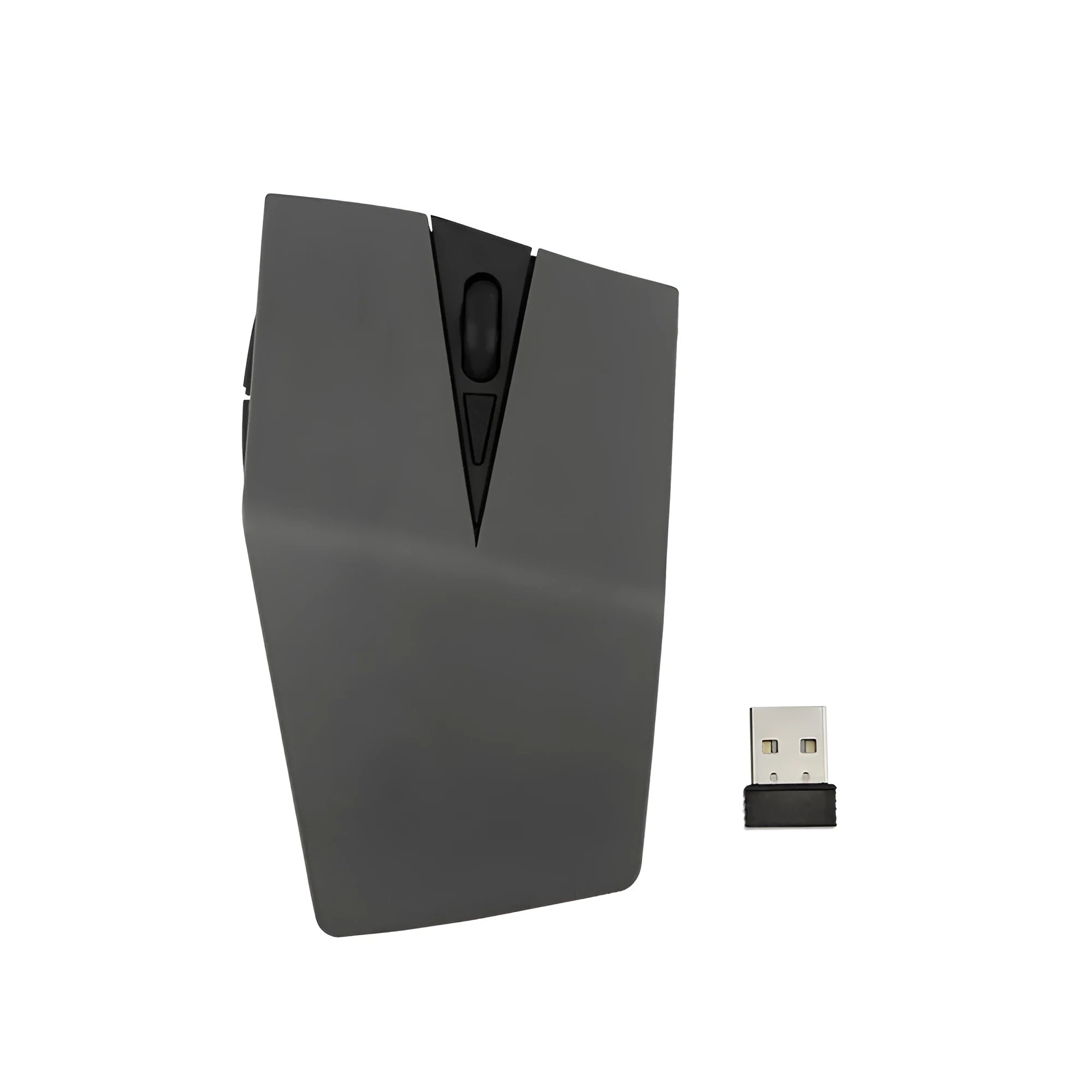 Wireless invisible optical mouse for laptops in black, gold, silver grey, or light gold, shown with USB receiver