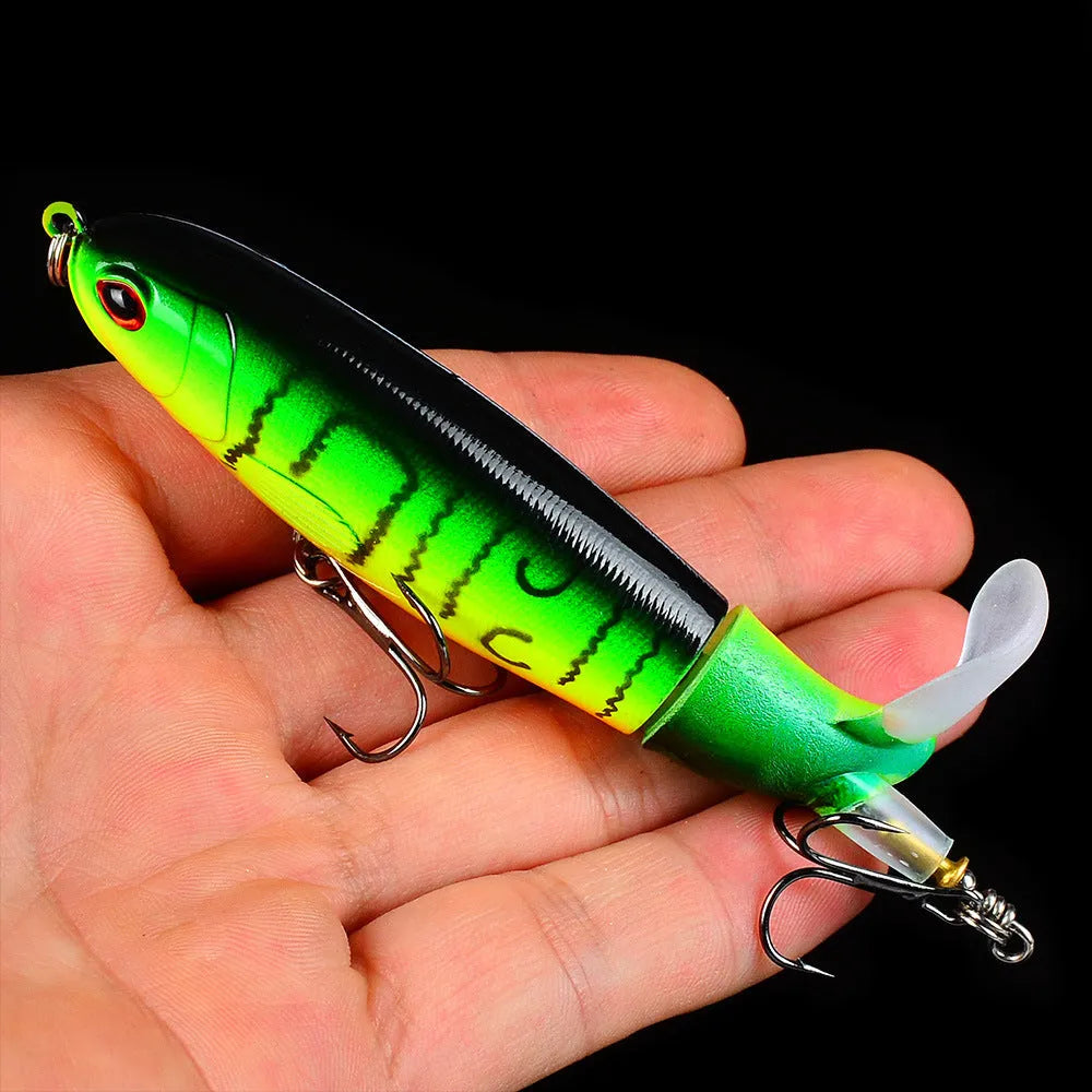 15g floating pencil propeller surface tractor lure 11cm ABS fishing bait in colour DW1222