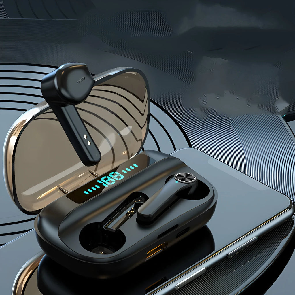 S3 5.0 Bluetooth headset with digital display and lossless noise reduction in black