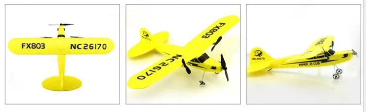 2.4GHz remote control glider plane 330x250x80mm in yellow, blue, or red with remote and USB cable