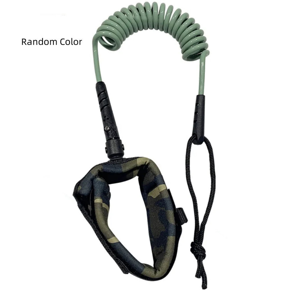 High elasticity pulp rope for securing a surfboard, shown in a random colour.