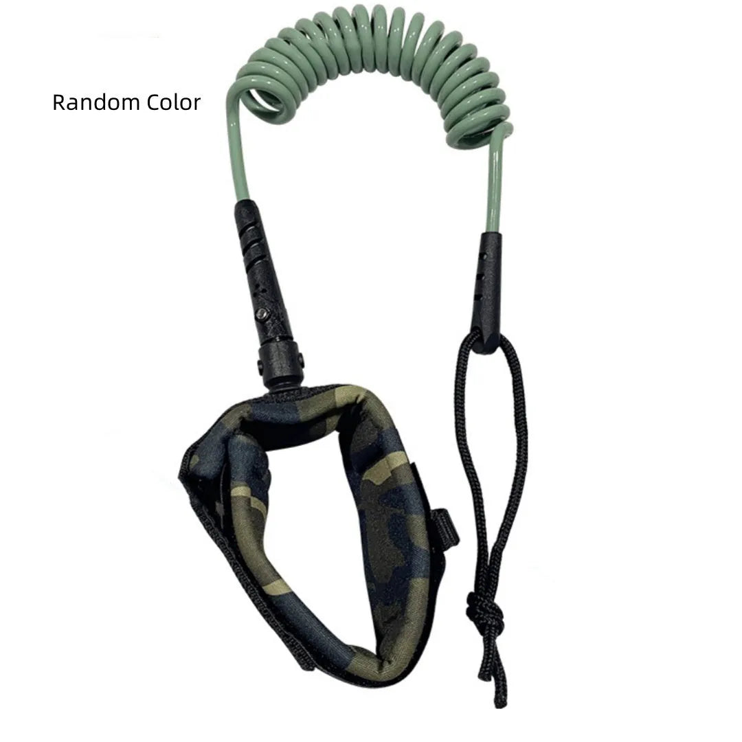 High elasticity pulp rope for securing a surfboard, shown in a random colour.
