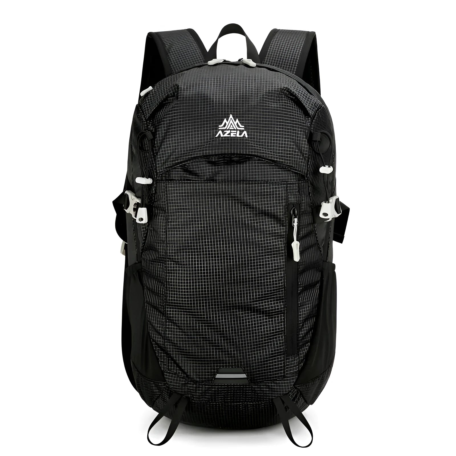 Lightweight breathable multi-functional outdoor backpack for cycling, hiking, and running in Black and White colours.