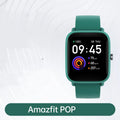 Smartwatch with colour screen displaying health metrics on silicone rubber strap