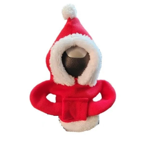 Cloth gear lever hooded sweater cover in Red Christmas, frog, shark, and coloured fur ball styles.