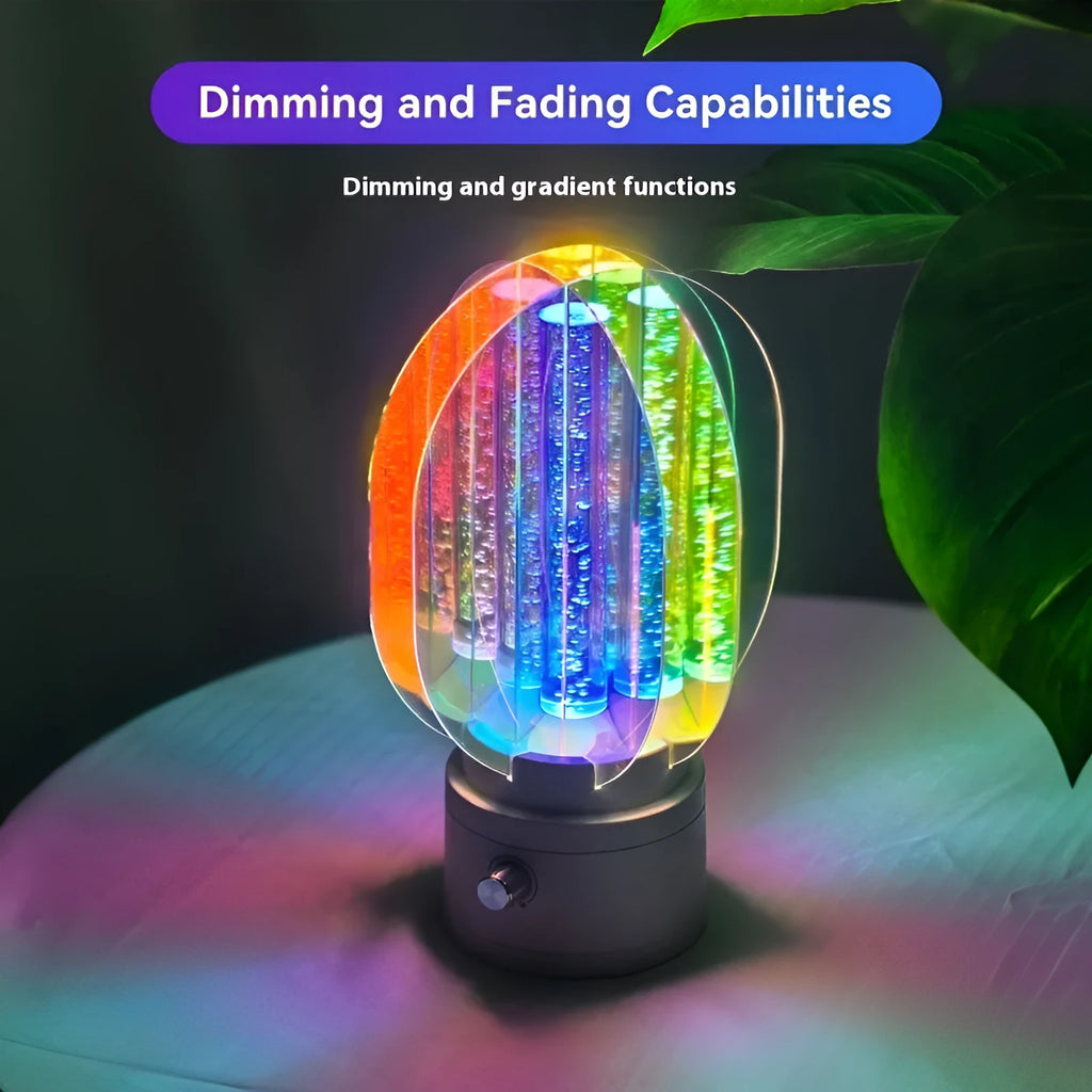 Creative small rechargeable night lamp with electrodeless dimming and rotating head, 160mm x 260mm