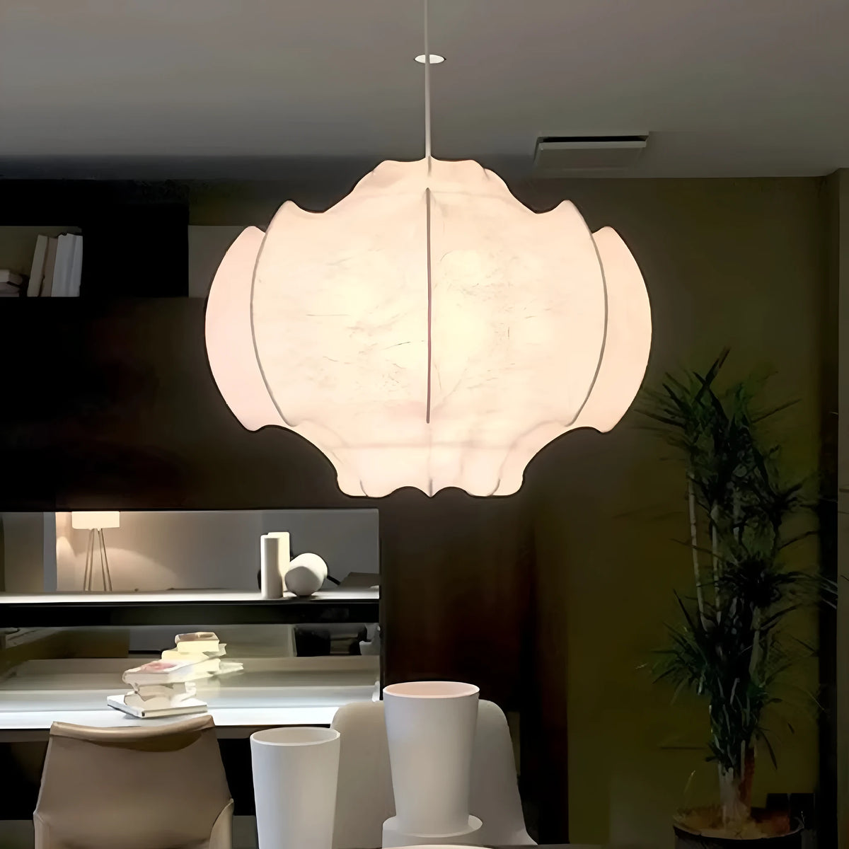 Square silk chandelier with iron frame, 40cm 50cm 60cm sizes, E27 fitting, for bedroom dining room