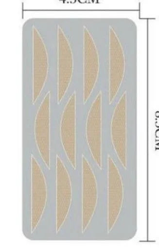 No glue eyelid stickers in non-woven fabric, showing L, M, and S sizes for household eyelid enhancement