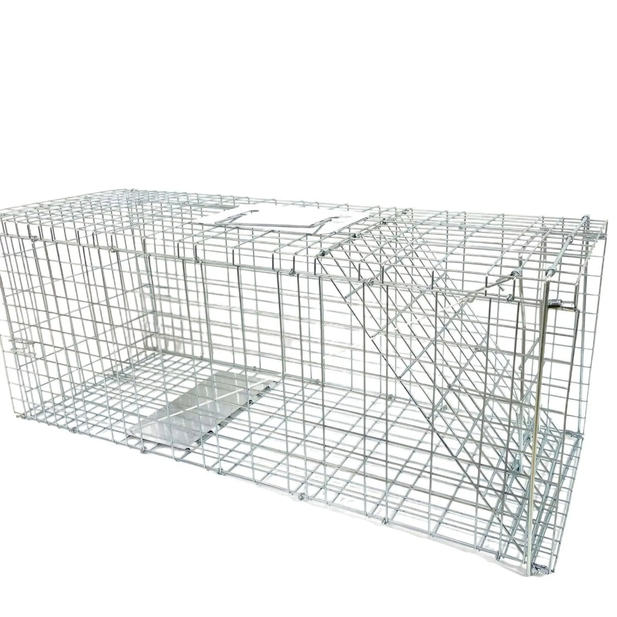 Fully automatic galvanized steel foldable cat trap cage with pedal mechanism